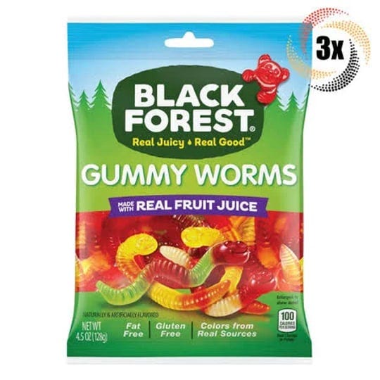 3x-bags-black-forest-gummy-worms-candy-real-fruit-juice-fat-free-4-5oz-1