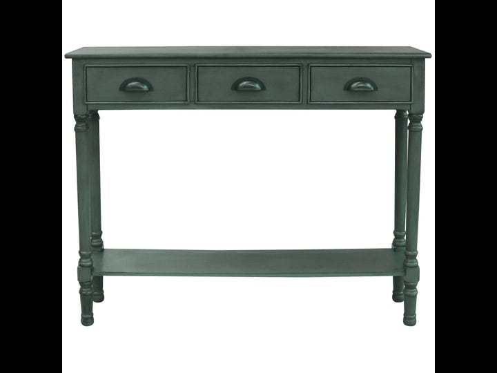 burlington-wood-3-drawer-console-table-peacock-green-1