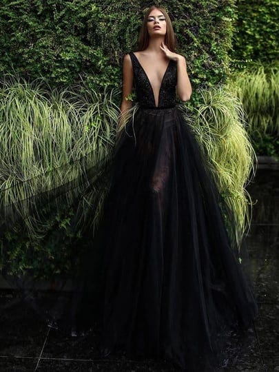 pds-fashion-black-wedding-dresses-a-line-bridal-gown-with-train-1