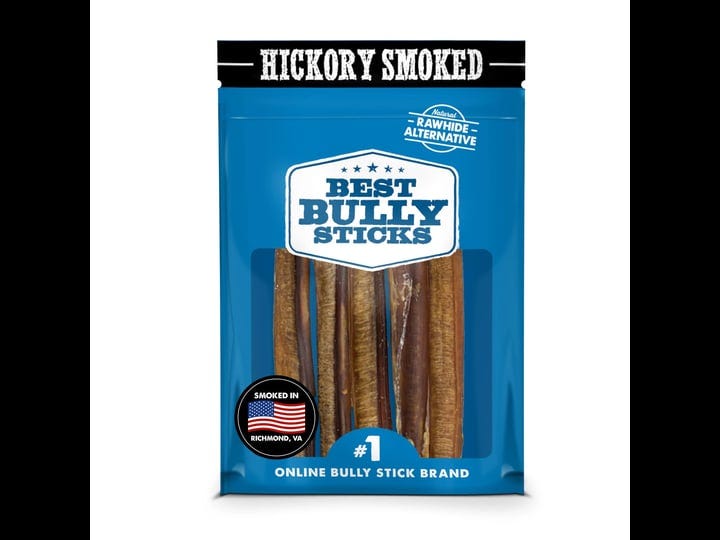 best-bully-sticks-hickory-smoked-100-natural-6-inch-bully-sticks-for-dogs-5-pack-smoky-odor-free-no--1