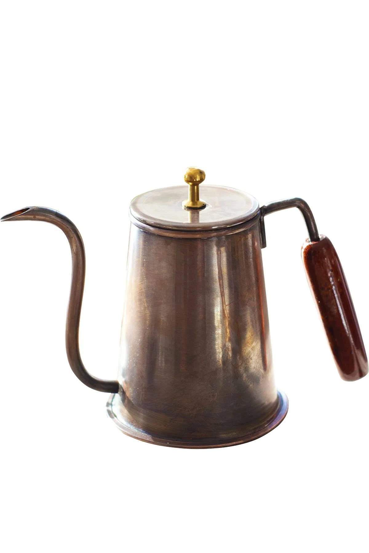 Handmade Copper Tea Kettle with Oxidized Finish | Image