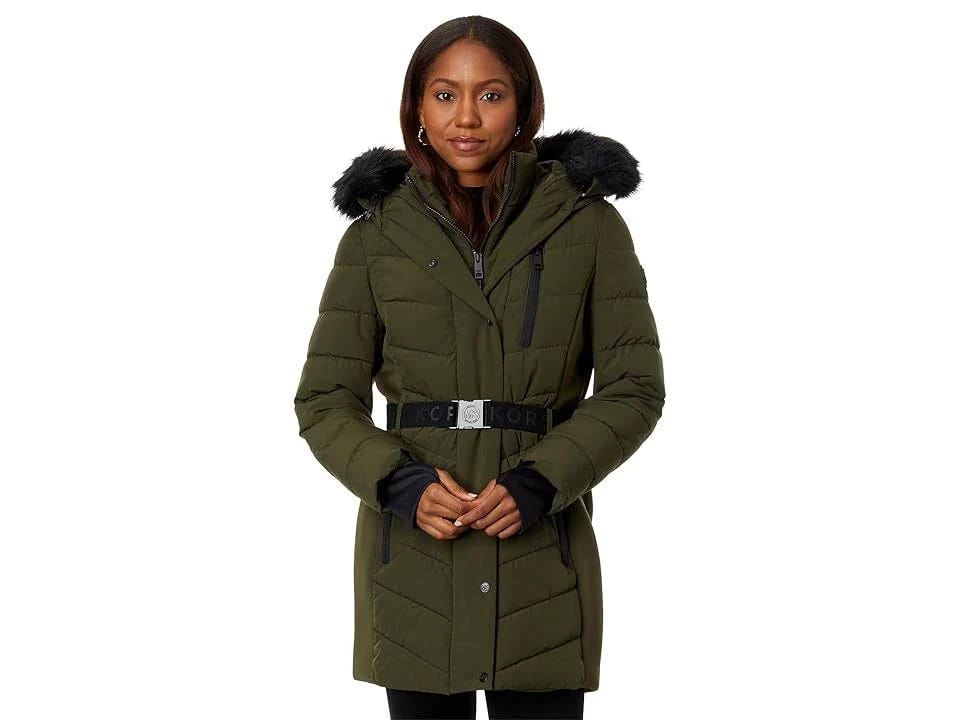 Michael Michael Kors Belted Active Puffer Jacket for Women | Image