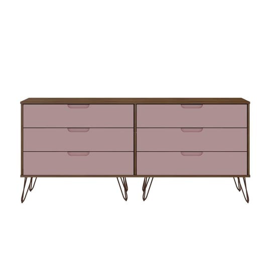 manhattan-comfort-rockefeller-6-drawer-double-low-dresser-in-native-and-rose-pink-1