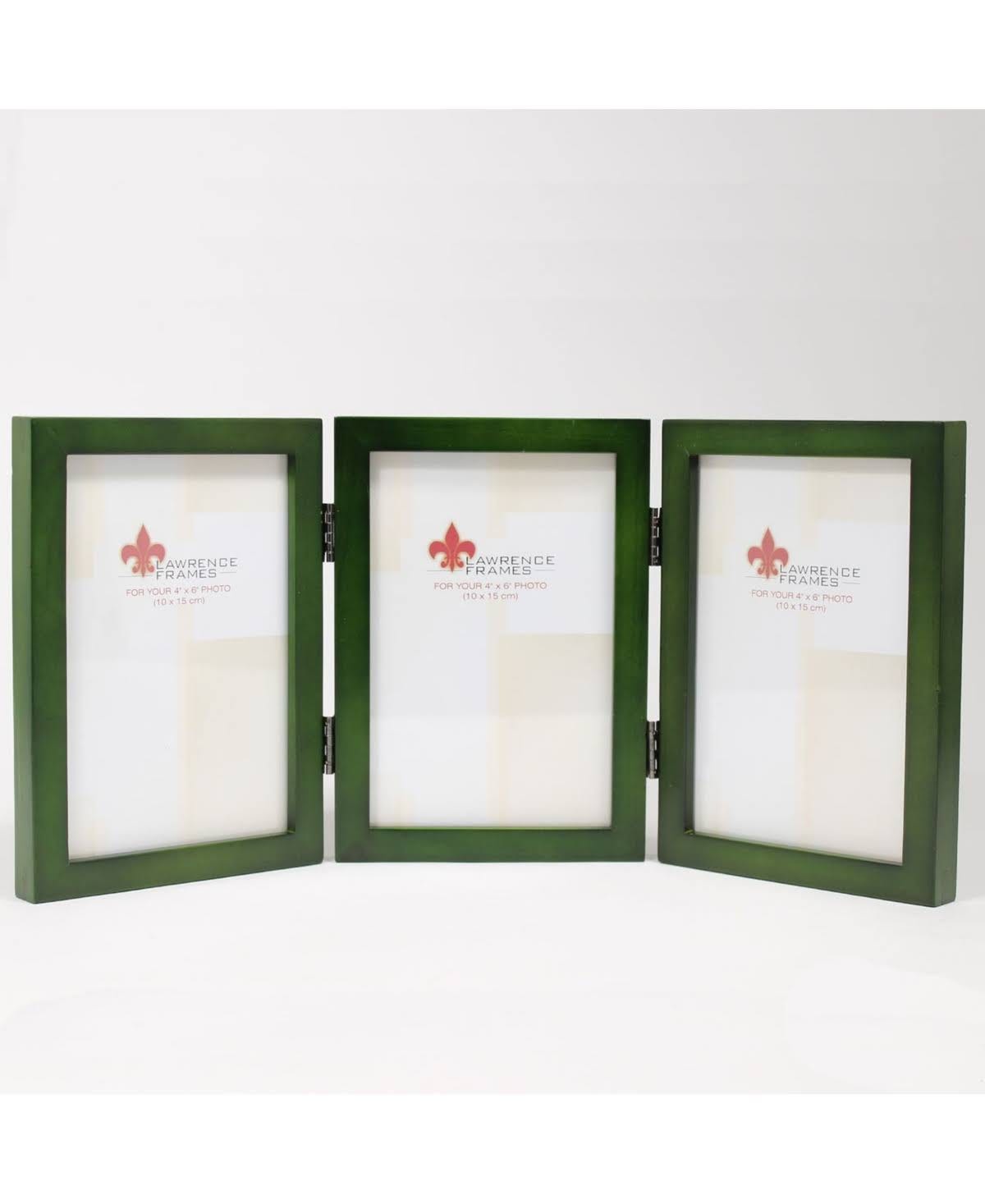 Lawrence Frames Hinged Triple Picture Frame - Green | Image