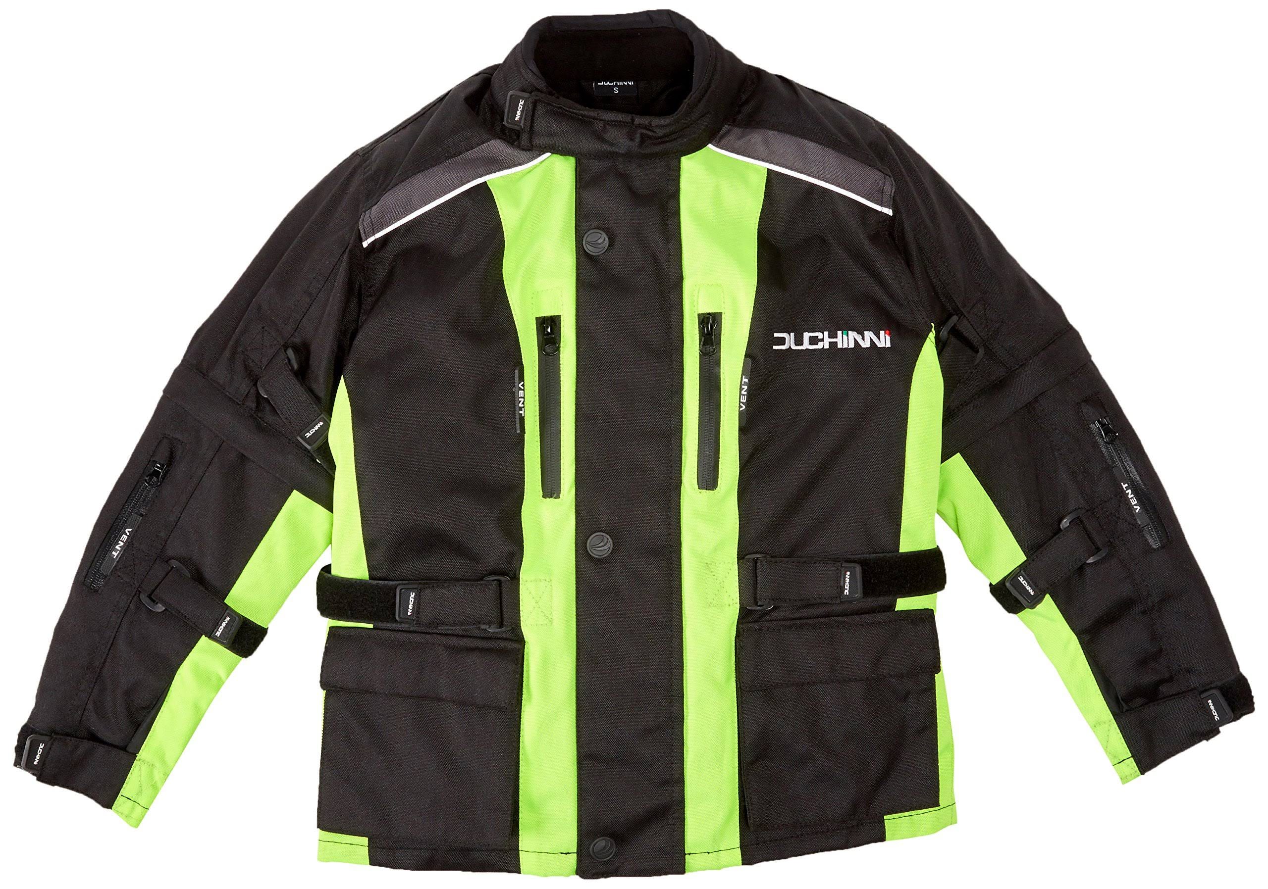 Duchinni Jago Unisex-Child Neon Yellow Motorcycle Jacket | Image