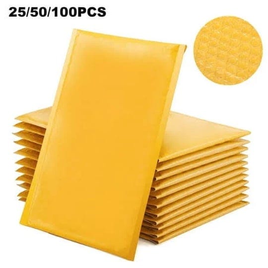 25-50-100-kraft-bubble-mailers-padded-envelope-shipping-bags-seal-any-size-size-dvd-7--x10-yellow-1