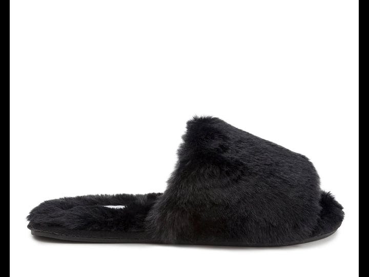 london-fog-lilly-faux-fur-slipper-black-1