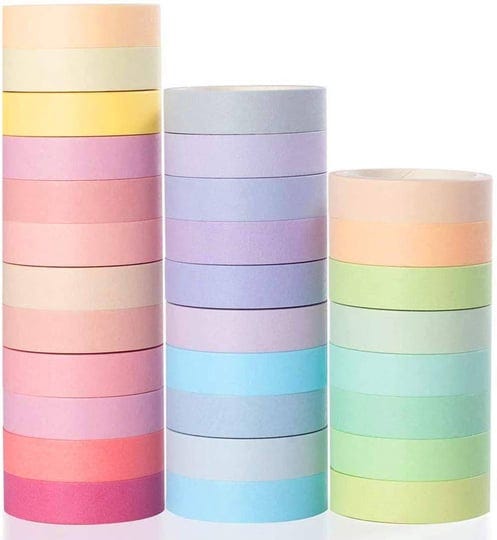 yubx-30-rolls-washi-tape-pastel-10mm-wide-masking-decorative-tape-for-diy-crafts-bullet-journals-pla-1
