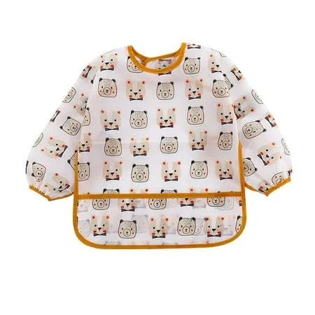 Toddler Paint Smock with Cartoon Print Design | Image