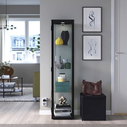 ikea-bl-liden-strims-v-glass-door-cabinet-with-lighting-black-1