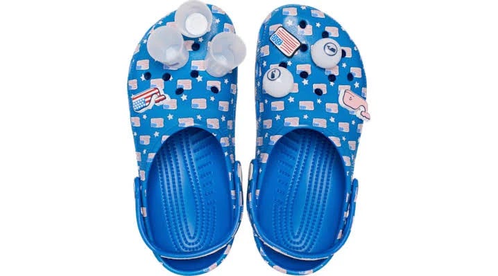 Limited Edition Vineyard Vines Blue Clog with Jibbitz Charms | Image