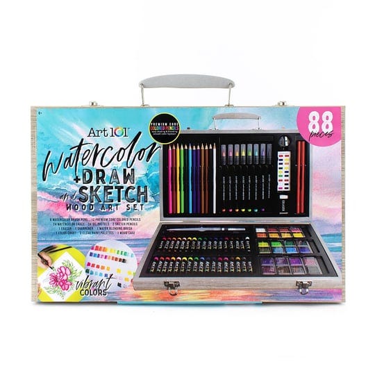 art-101-watercolor-draw-and-sketch-88-piece-art-set-in-a-wood-carrying-case-1