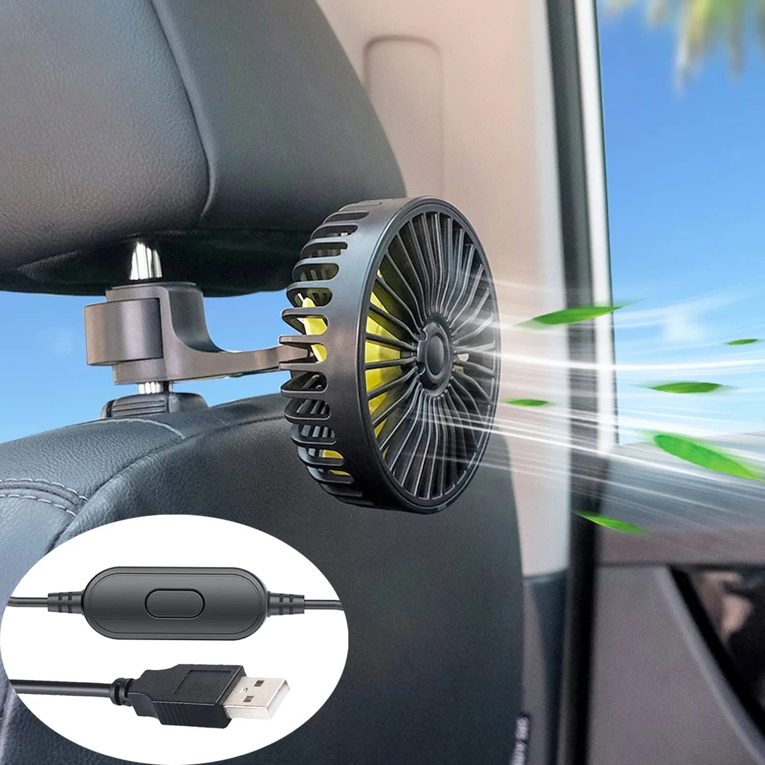 USB Car Fan for Offices, Vehicles, and Outdoor Activities | Image