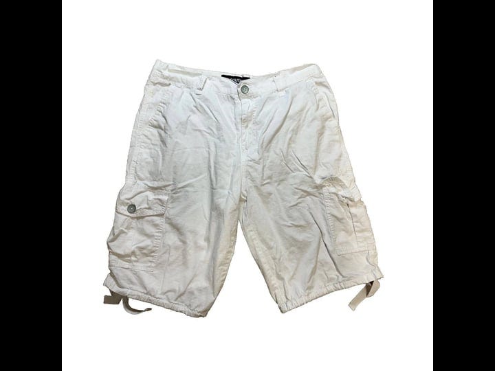 southpole-shorts-south-pole-mens-casual-white-cargo-shorts-pockets-100-cotton-y2k-size-36-color-whit-1