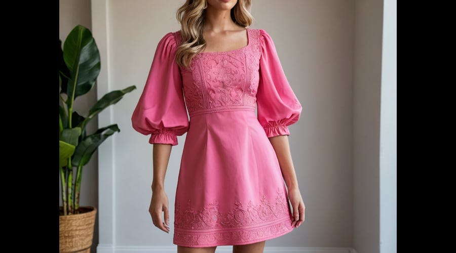 Puff-Sleeve-Dress-Pink-1