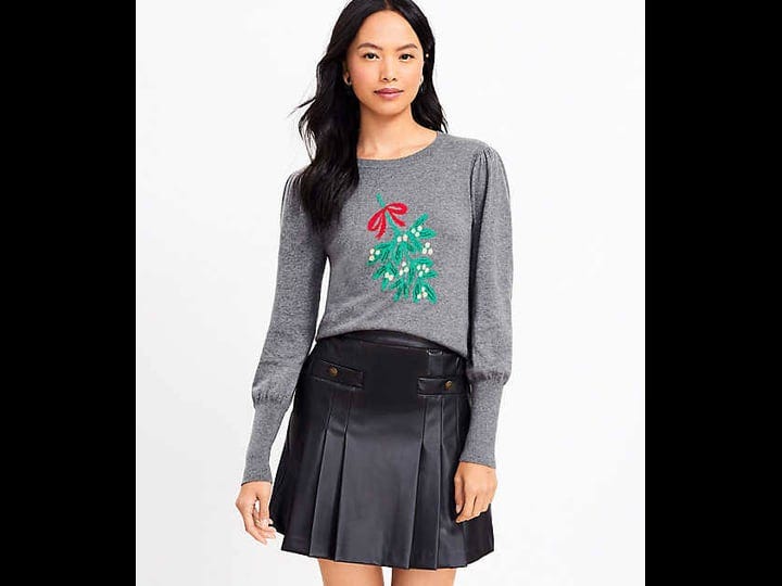 loft-mistletoe-puff-sleeve-sweater-size-xl-pavestone-heather-womens-festive-sweaters-1