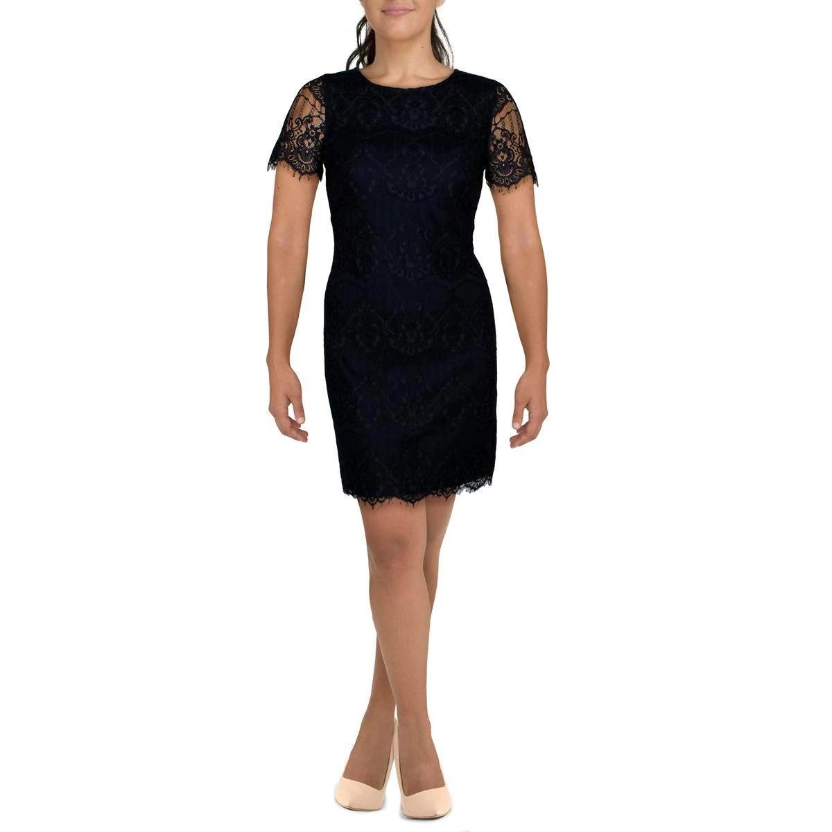 Chic Navy Sheath Dress for Parties | Image