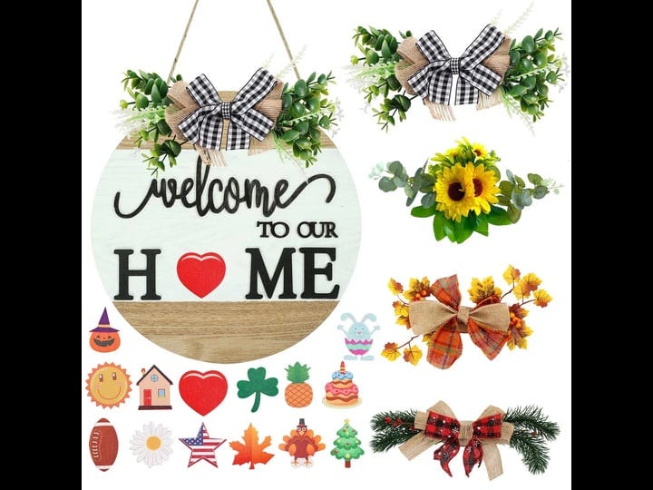 homcdaly-interchangeable-welcome-sign-for-front-door-with-4-seasonal-wreaths-and-14-changeable-icons-1