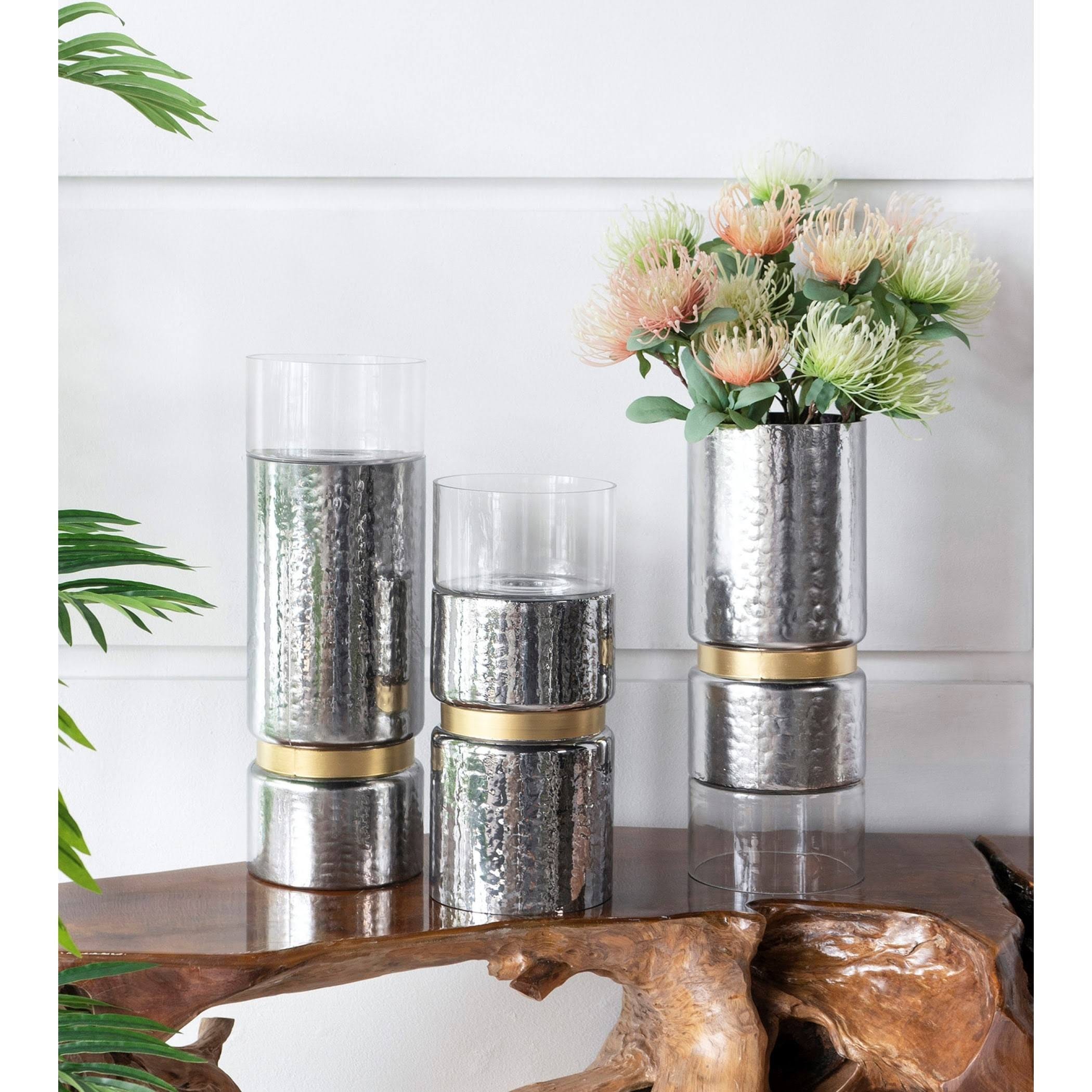 Halloway Silver Mercury Candle Holder for Mantel and Table | Image