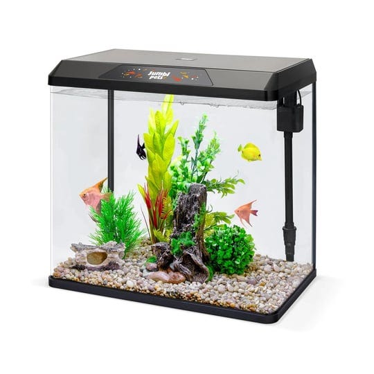 jumblpets-starter-fish-aquarium-kit-beginner-glass-fish-tank-kit-w-led-lighting-more-10-gallon-1