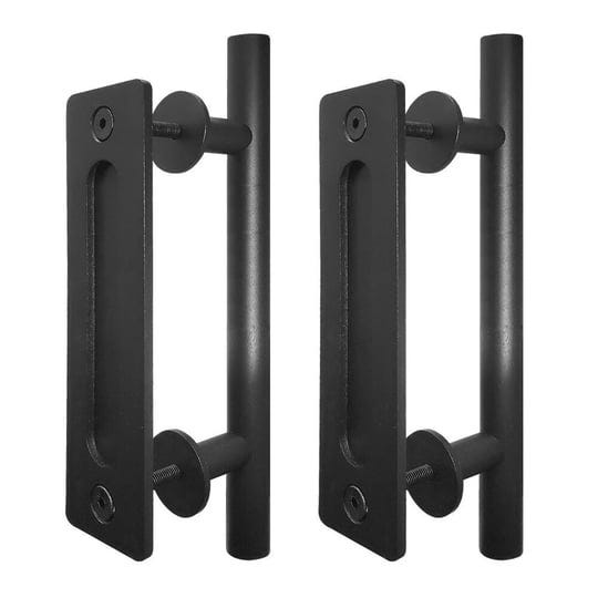 12-in-handles-black-powder-coated-finish-round-shape-fit-1-3-8-1-3-4-door-heavy-steel-handle-pull-sz-1