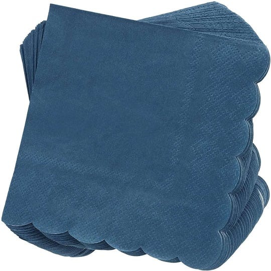 juvale-100-pack-bulk-2-ply-scalloped-paper-cocktail-napkins-dark-blue-5-x-6