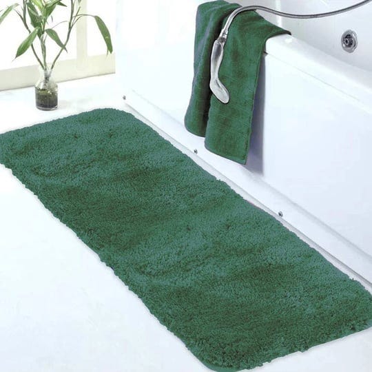 walensee-large-bathroom-rug-24-x-60-hunter-green-extra-soft-and-absorbent-shaggy-bathroom-mat-machin-1
