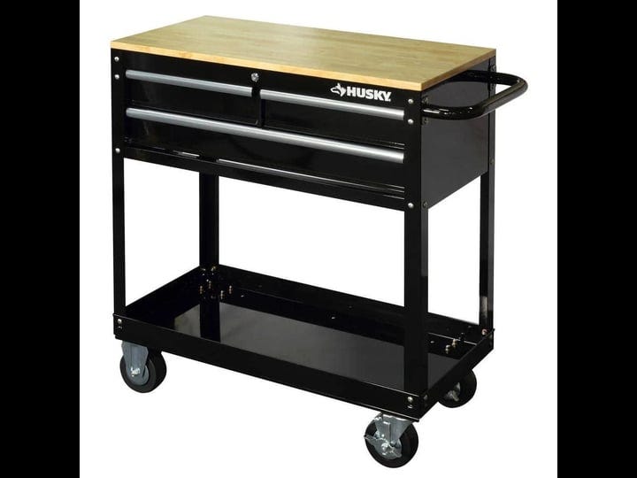 husky-houc3603b1qwk-36-in-3-drawer-rolling-tool-cart-with-wood-top-black-1