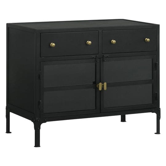 coaster-sadler-2-drawer-accent-cabinet-with-glass-doors-black-1