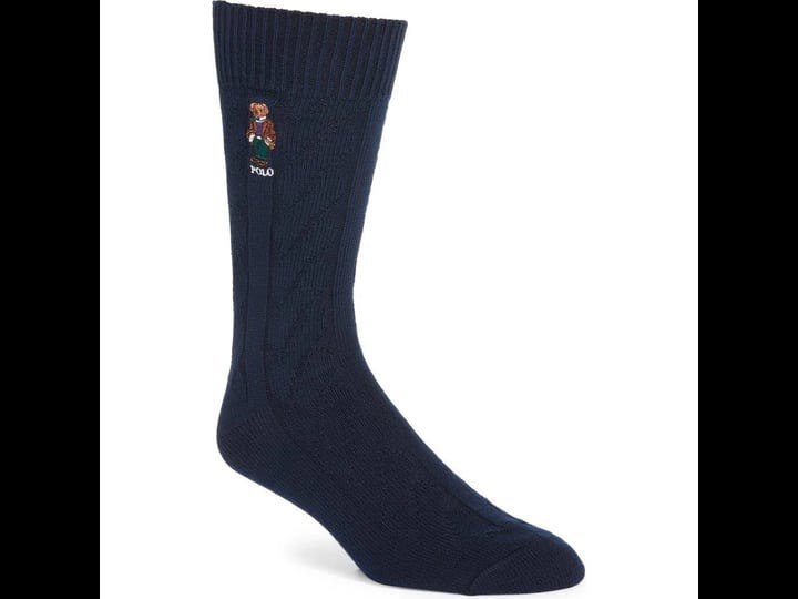 ralph-lauren-mens-embroidered-madison-tweed-bear-crew-socks-navy-1