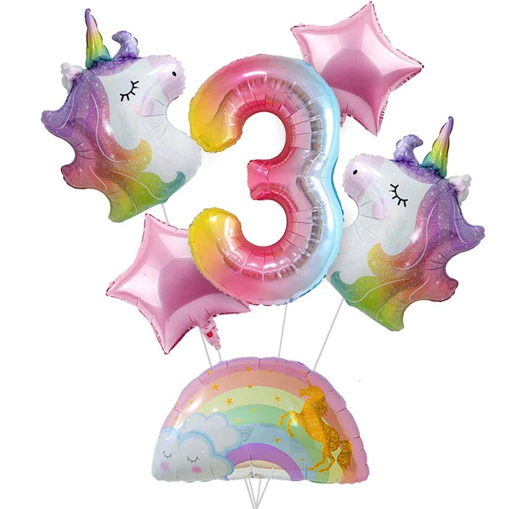 Magical Unicorn Birthday Party Balloons for a Rainbow Celebration | Image