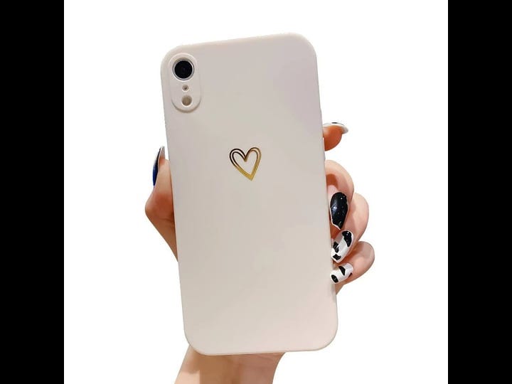 ownest-compatible-with-iphone-xr-case-for-soft-liquid-silicone-gold-heart-pattern-slim-protective-sh-1