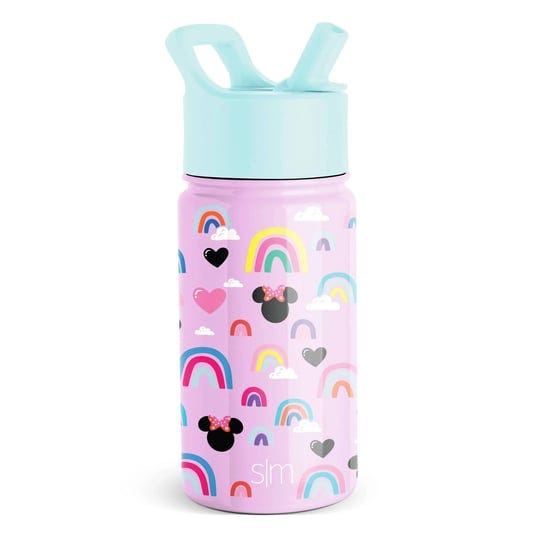 disney-minnie-mouse-14oz-stainless-steel-summit-kids-water-bottle-with-straw-simple-modern-1