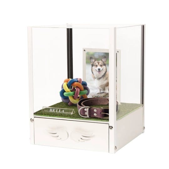 petcomo-pet-memorial-shadow-box-memorial-gift-pet-urn-for-ashes-white-steel-display-case-with-drawer-1