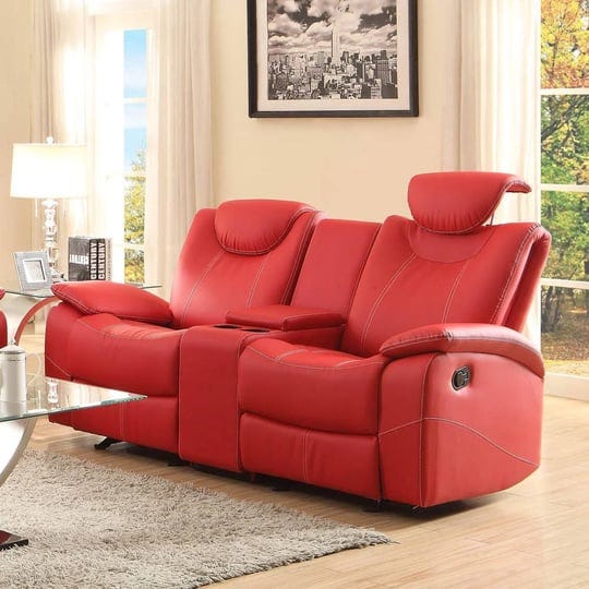 homelegance-talbot-red-double-glider-reclining-loveseat-with-console-8524rd-2-1