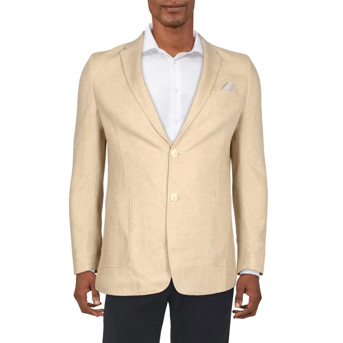 Slim-Fit, Polished Tan Blazer for Men | Image