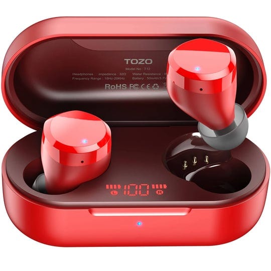 tozo-t12-wireless-bluetooth-earbuds-red-1