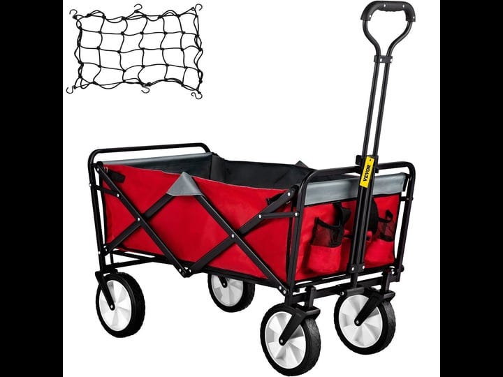 vevor-wagon-cart-folding-wagon-cart-with-176lbs-load-outdoor-utility-wagon-w-adjustable-handle-red-1