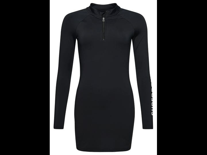 superdry-womens-longsleeve-bodycon-mini-dress-black-size-3