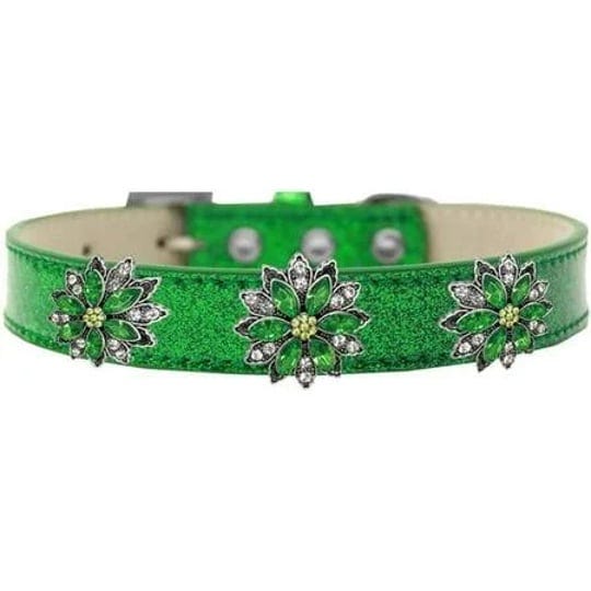 mirage-pet-721-04-eg18-green-poinsettia-halo-dog-collar-emerald-green-ice-cream-size-18-1