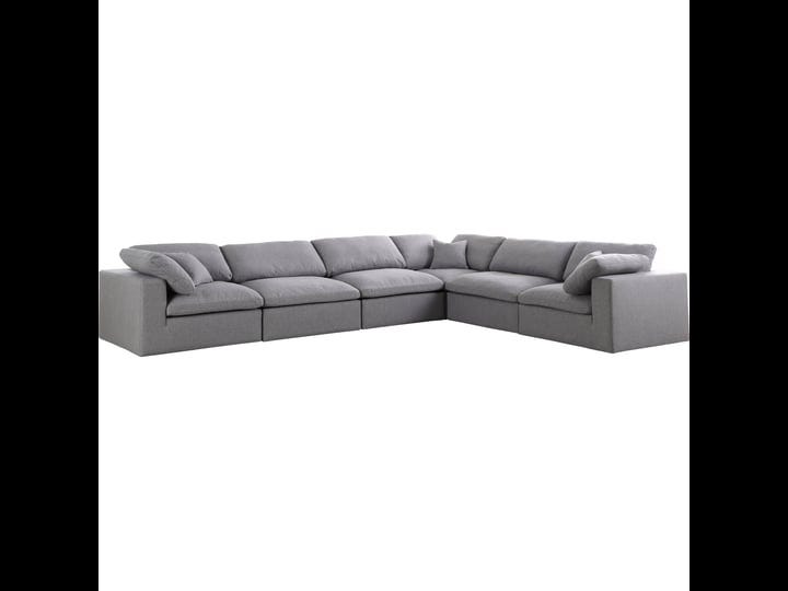 meridian-furniture-serene-grey-linen-fabric-deluxe-cloud-modular-sectional-1