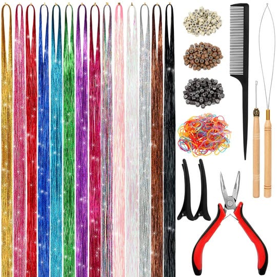 hair-tinsel-kit-48-inch14-colors-3500-strands-tinsel-hair-extensions-with-tools-heat-resistant-fairy-1