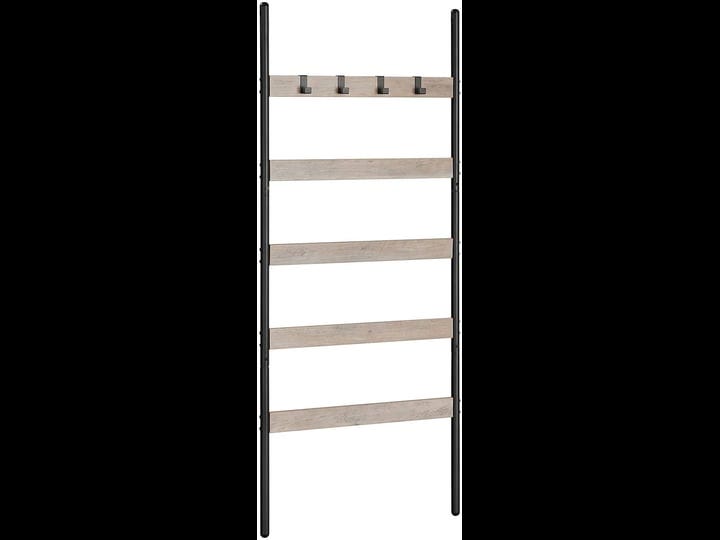 vasagle-greige-5-tier-leaning-ladder-rack-for-blanket-1
