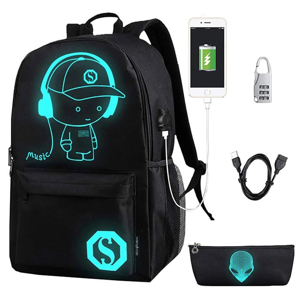Affordable Anime-themed Luminous Backpack for College & School | Image