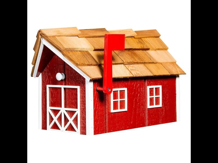 standard-wood-mailbox-with-cedar-shake-roof-cardinal-red-and-white-1
