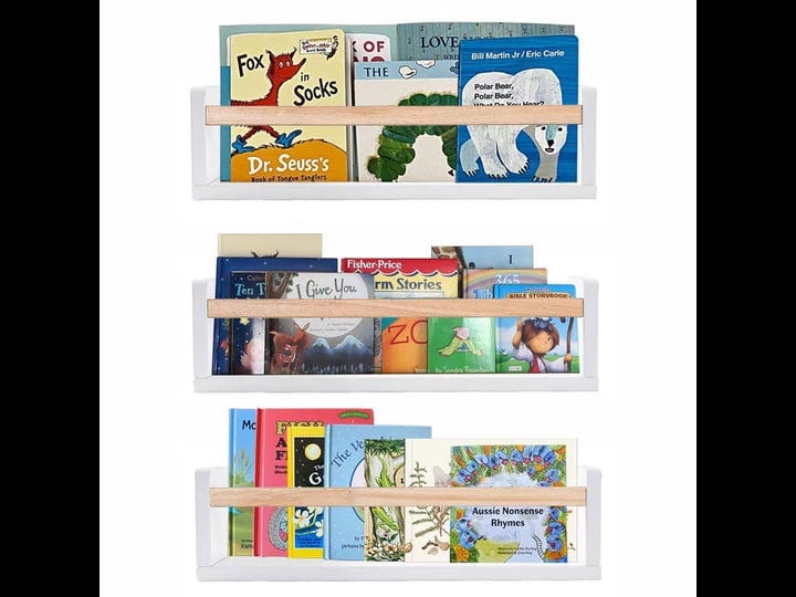 azsky-nursery-wall-d-cor-shelves-white-floating-bookshelves-for-baby-and-kids-16-inch-book-organizer-1