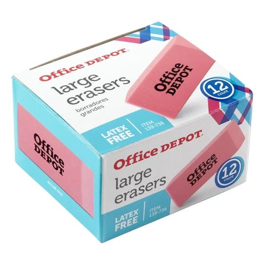 office-depot-pink-bevel-erasers-large-pack-of-12-54125-1