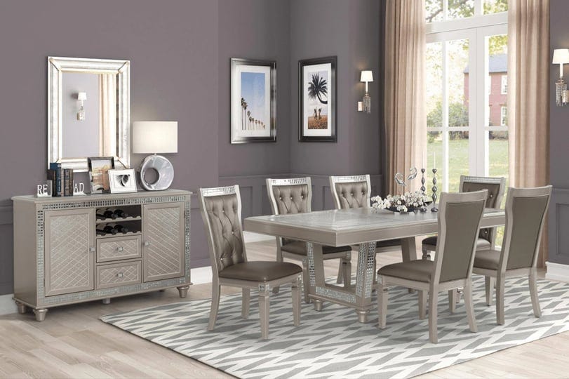 glam-platinum-finish-w-mirror-dining-table-set-7pcs-contemporary-mcferran-d168-1