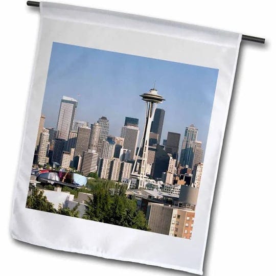 3drose-view-of-the-city-of-seattle-washington-us48-dfr0060-david-r-frazier-garden-flag-18-by-27-inch-1