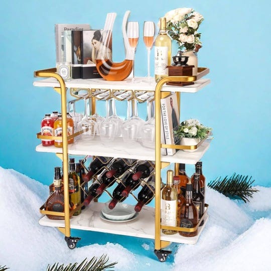 jubao-gold-bar-cart-with-3-tiers-for-stylish-storage-home-bar-serving-cart-with-4-rows-of-glass-hold-1